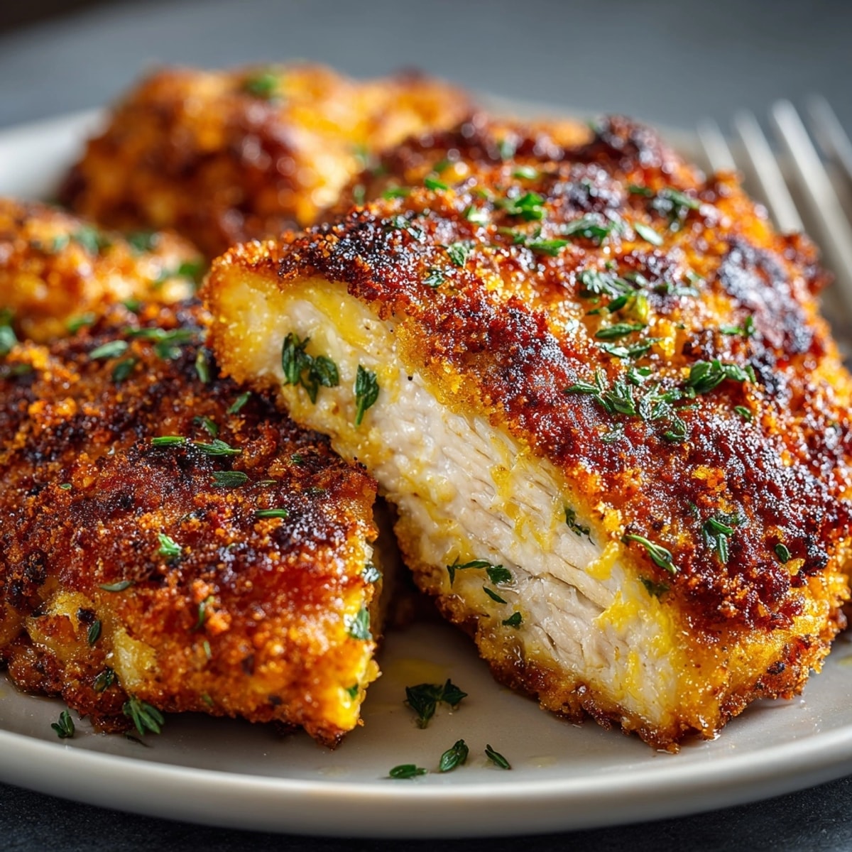 Homemade Crispy Oven “Fried” Chicken recipe, baked until beautifully golden and crunchy.