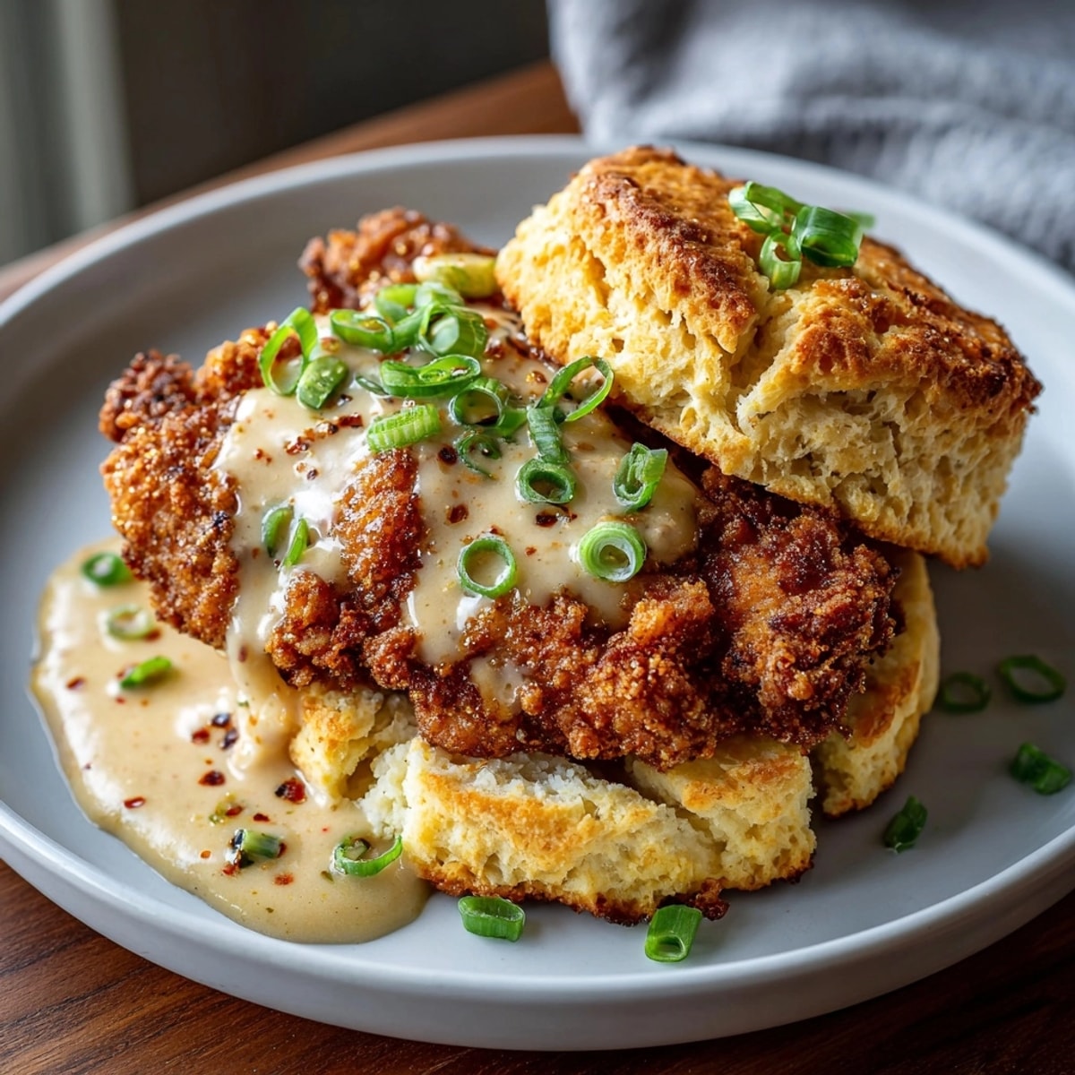 Savory Southern Buttermilk Chicken & Cheddar Biscuits: golden crust, juicy chicken, comfort redefined.
