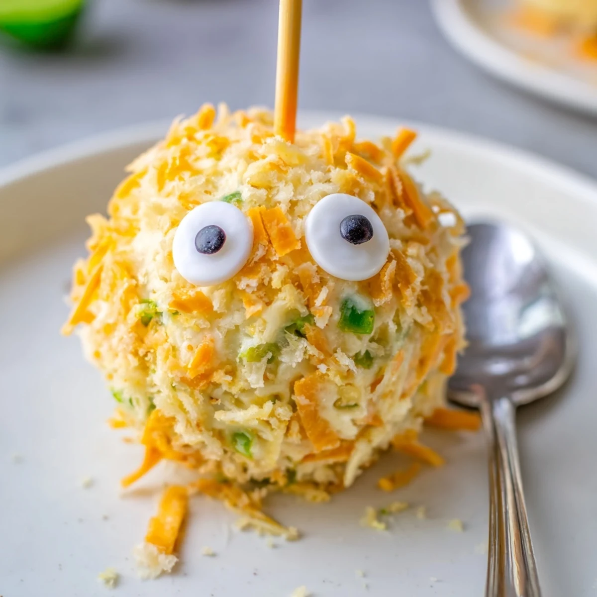 Enjoy savory Cheddar Jalapeño Monster Cake Pops, bursting with flavor and perfect for snacks.