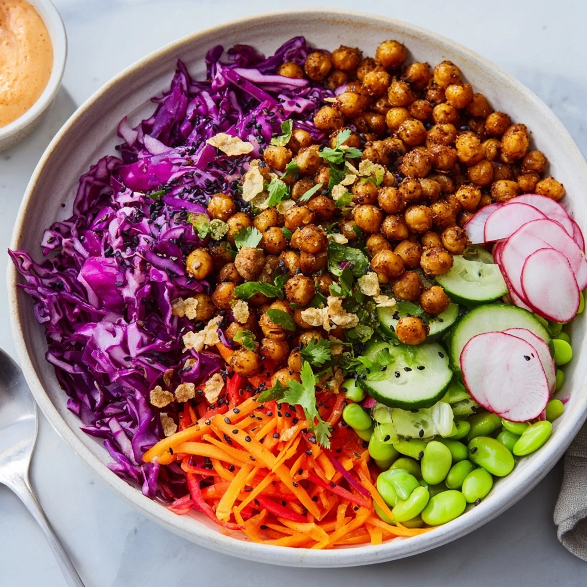 Vibrant ASMR Crunch Snack Bowls showcasing layered textures and flavors for a delightful snack.  
