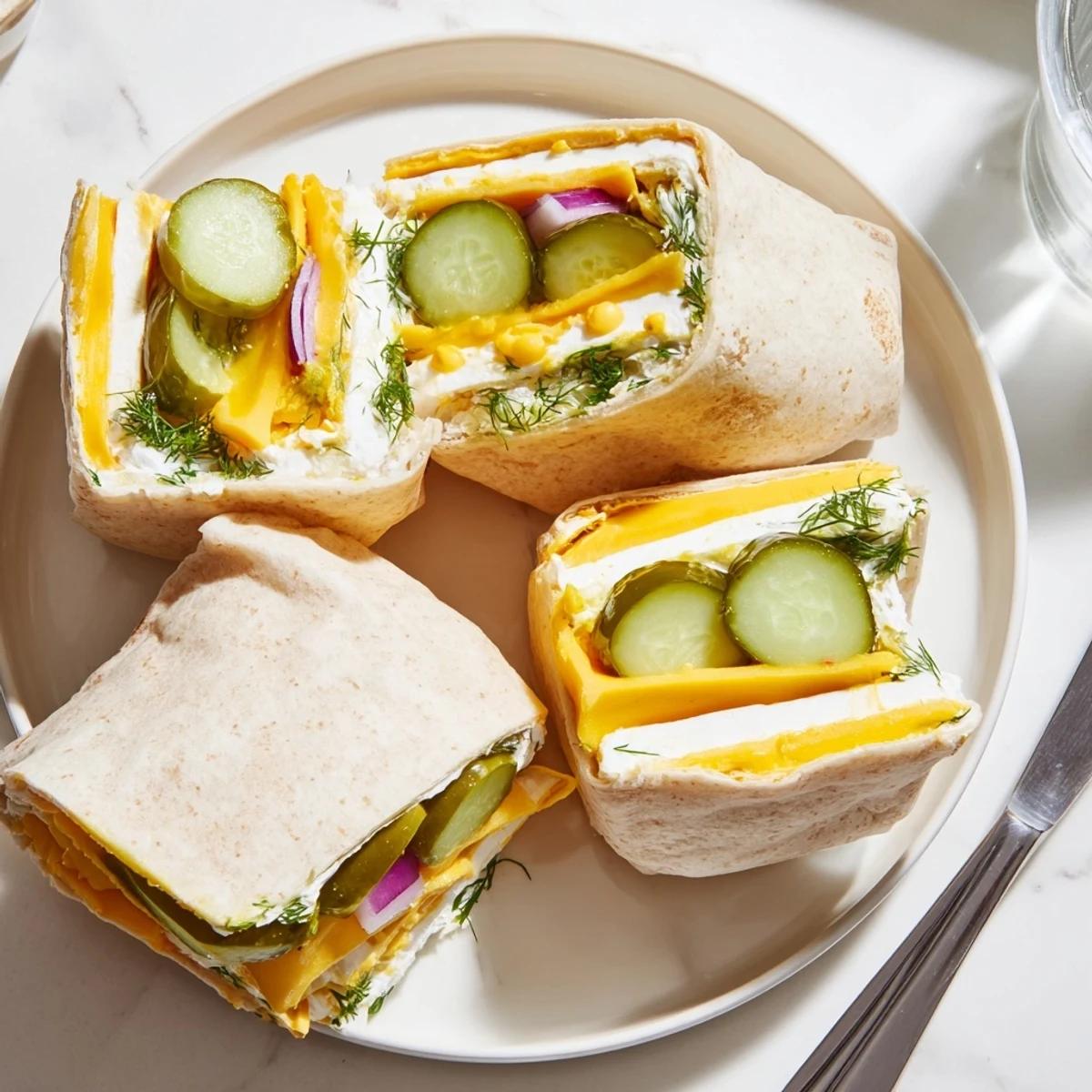 Crisp, creamy Pickle-in-a-Blanket snack, perfect for parties or casual gatherings.  