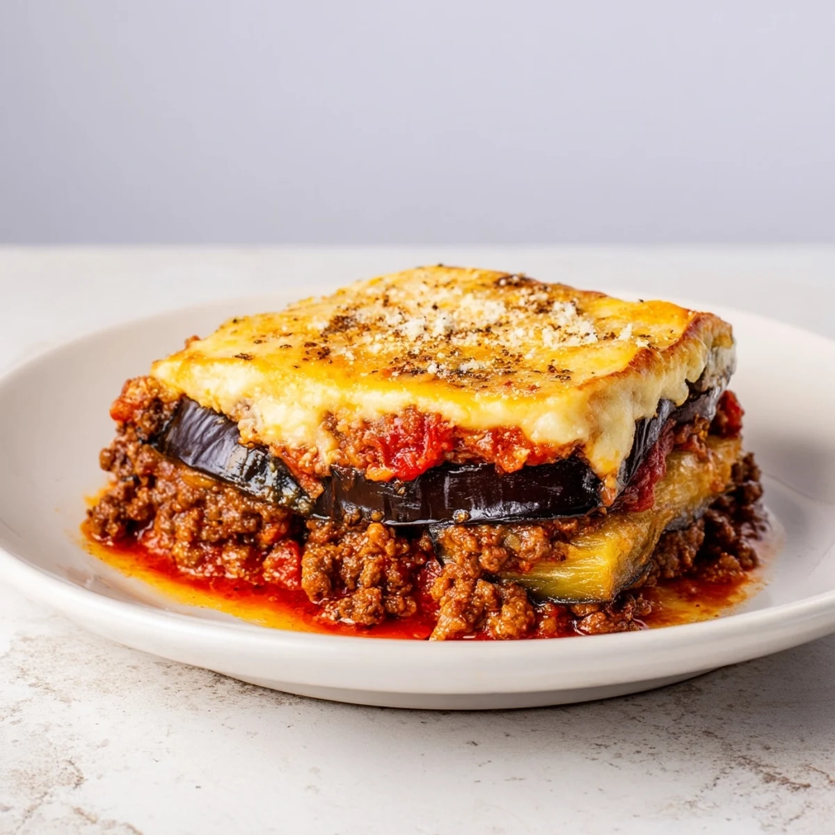Moussaka Beef Eggplant Layers