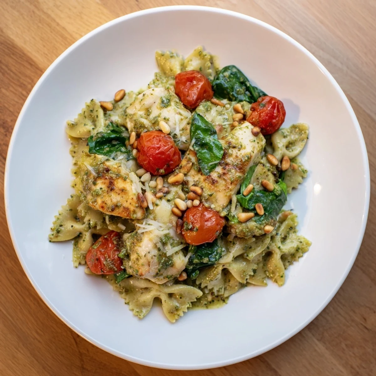 Pesto Chicken Bowtie Pasta