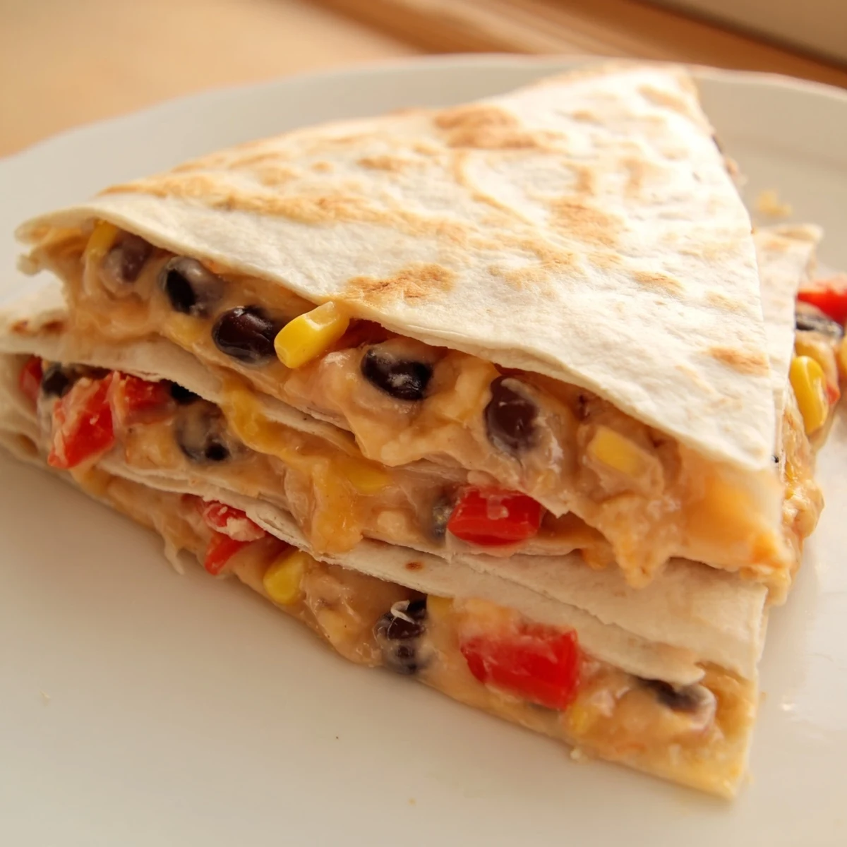 See how the crispy tortilla wrap hack, packed with beans and cheese, folds perfectly.