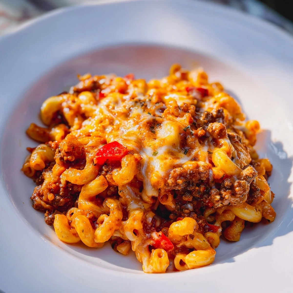 Hamburger Macaroni Casserole
