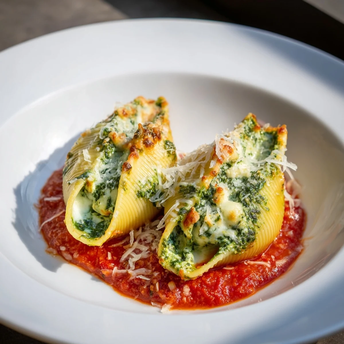 Pesto and Ricotta Stuffed Shells
