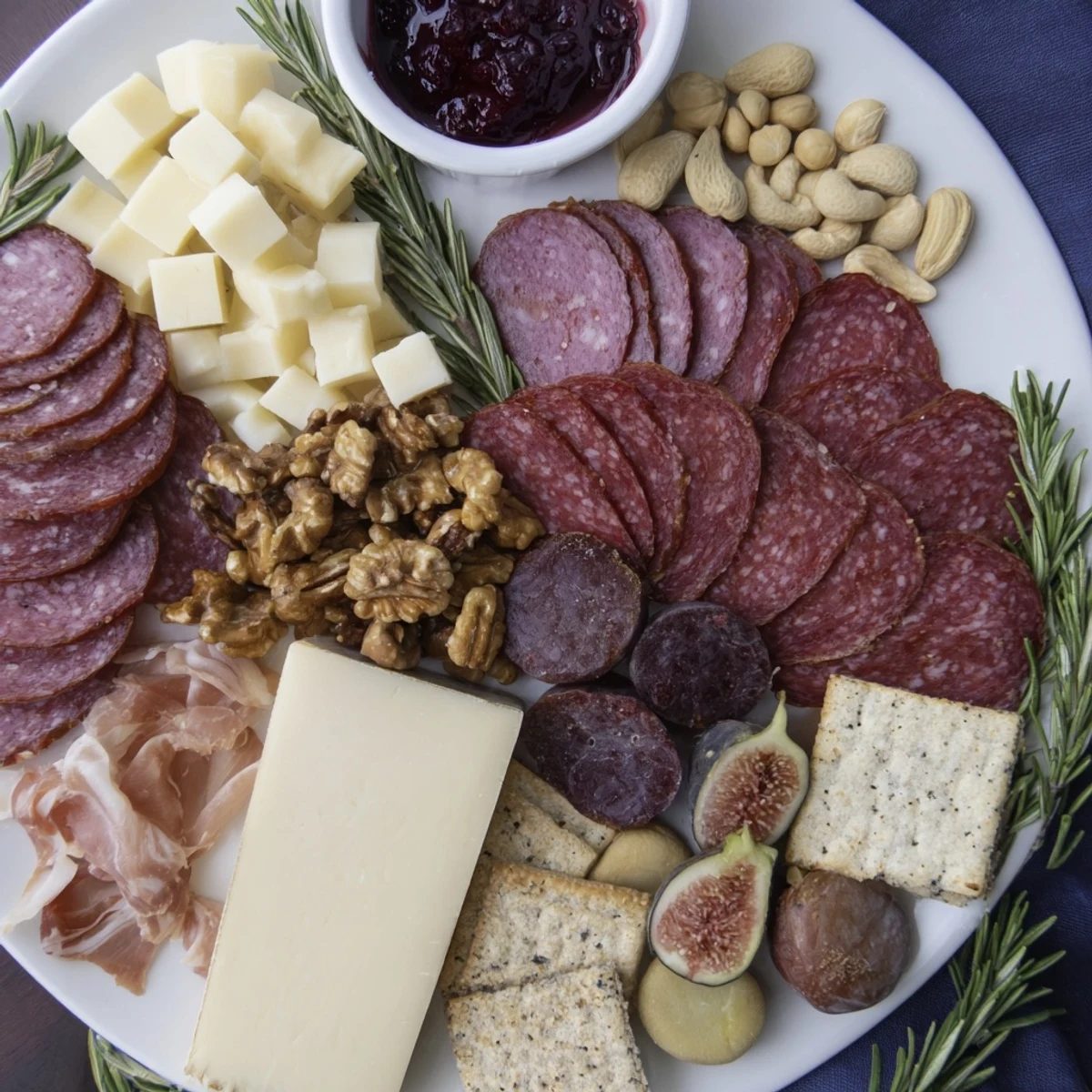 A rustic deer antler charcuterie board displays savory cured meats and creamy cheeses with fresh grapes.