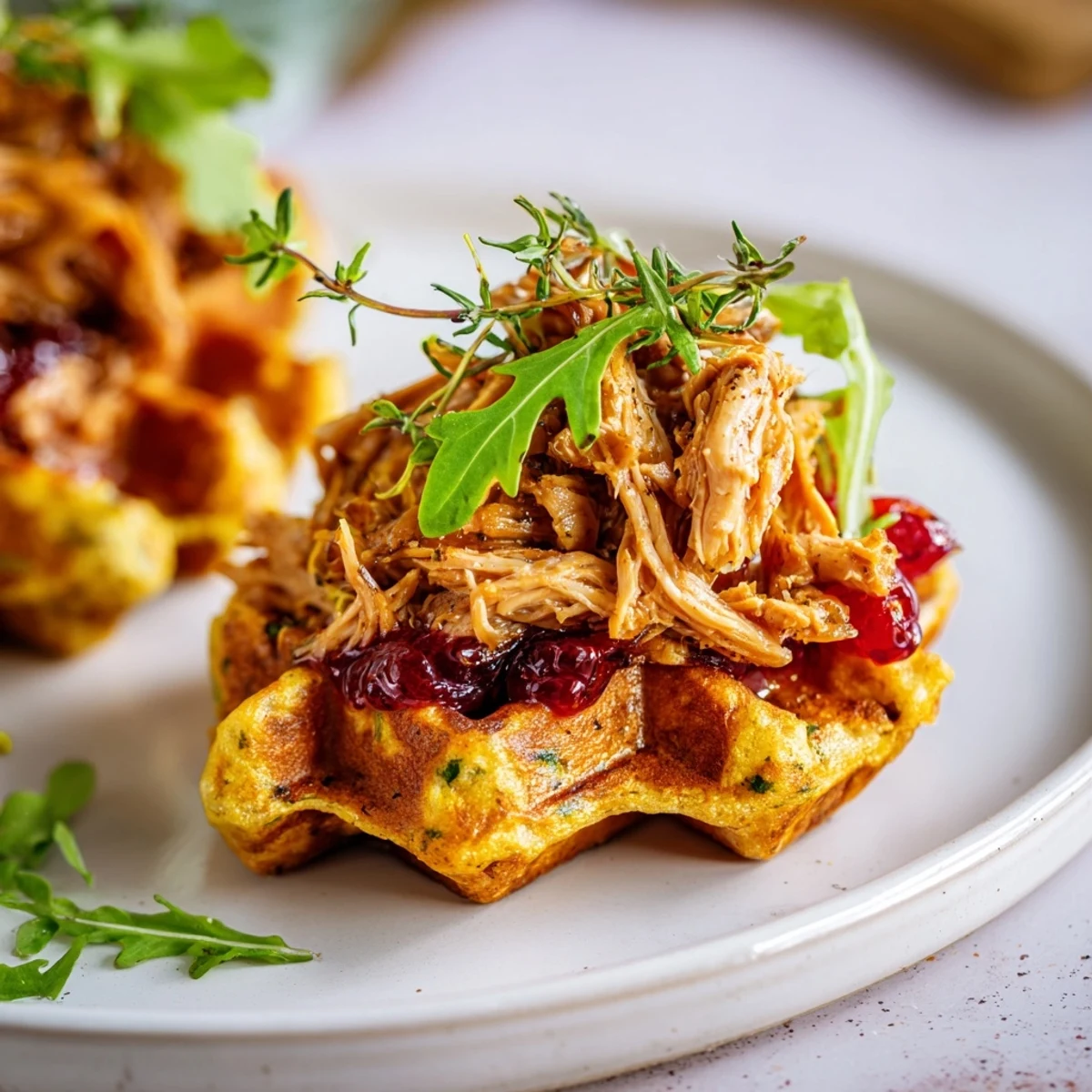 Stuffing Waffle Chicken Sliders