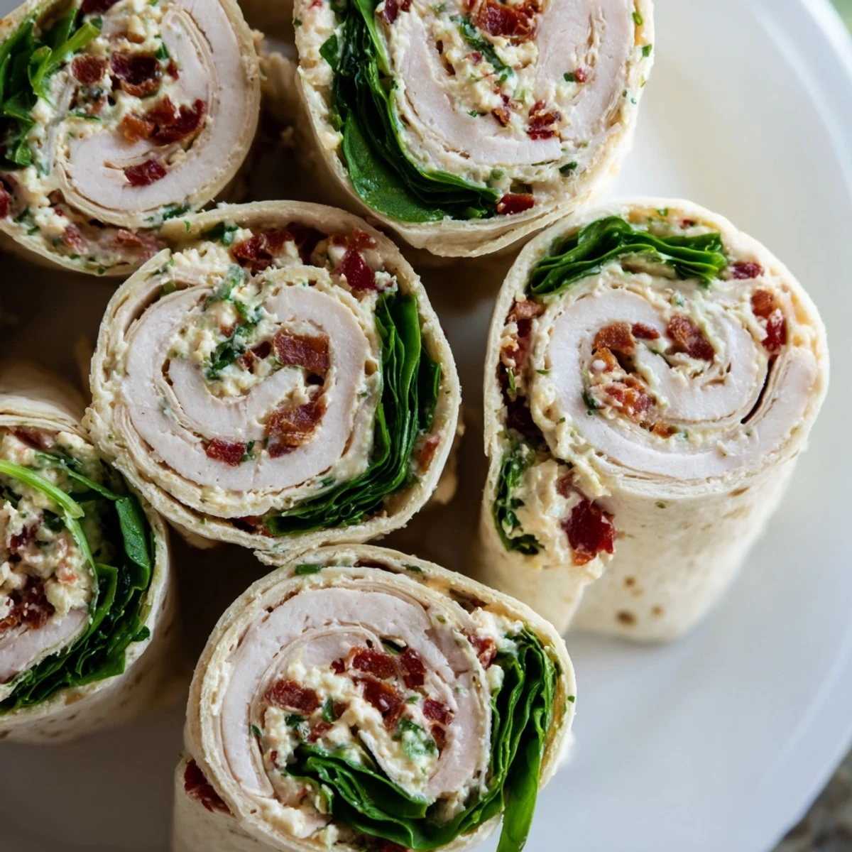 Delicious sun-dried tomato turkey roll-ups, sliced and ready to serve, packed with flavorful herbs and Italian ingredients.