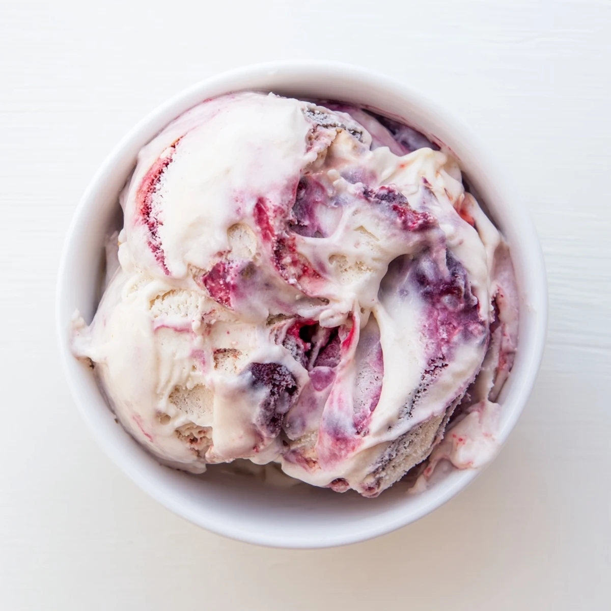 Frozen mixed berries blended into delicious cottage cheese ice cream, perfect for a treat!