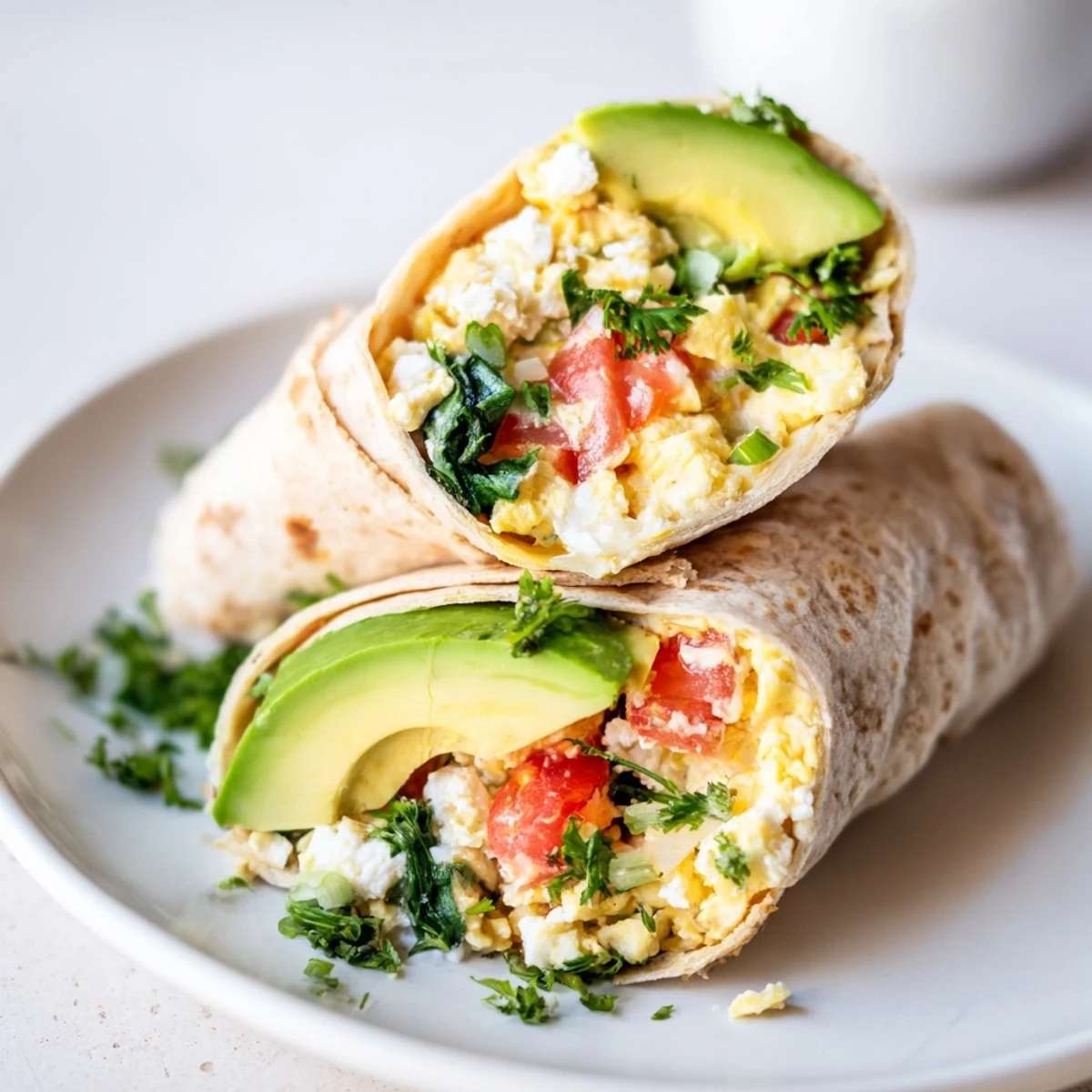 Enjoy this easy-to-make, protein-rich Feta Egg Wrap, a delightful Mediterranean-inspired breakfast meal.