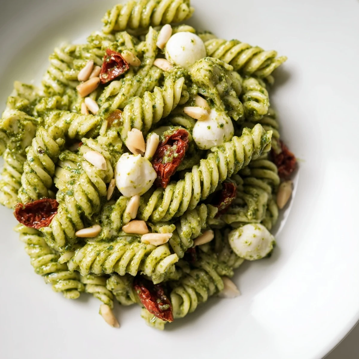 Enjoy this refreshing pesto pasta salad: a delicious and easy summer meal with Italian flavors.