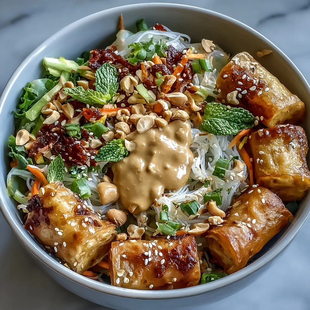 Asian Spring Roll Bowl