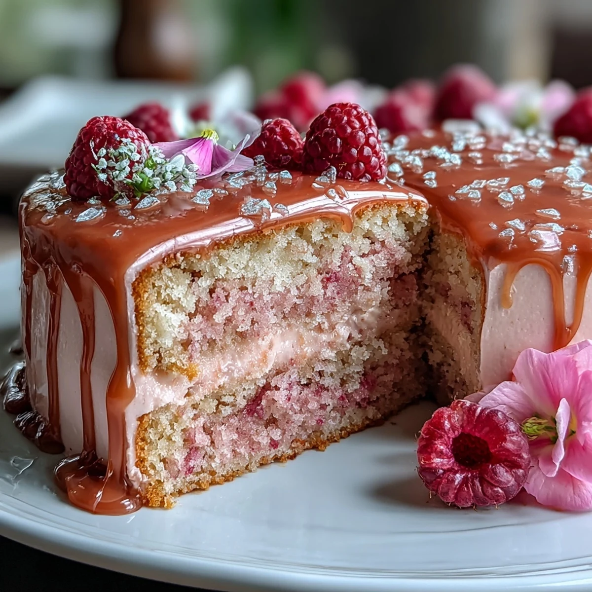 Bridal Shower Rosé Velvet Cake with Gold Drip &amp; Cream Cheese Frosting