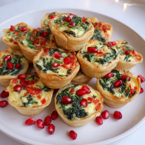 Golden-crusted Savory Bites: Mini Quiche Christmas Tree, filled with creamy eggs and cheeses, a holiday appetizer.