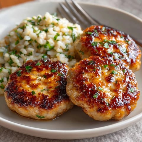 Juicy Maple Apple Turkey Sausage Patties recipe, skillet-cooked and ready to serve.