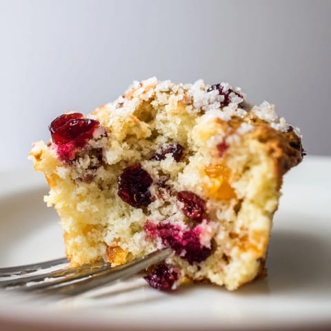 Homemade Ricotta Cranberry Orange Muffins offer a burst of citrus and tart berry flavor.