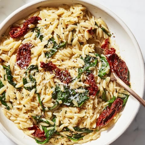 Creamy Tuscan Orzo Bowl