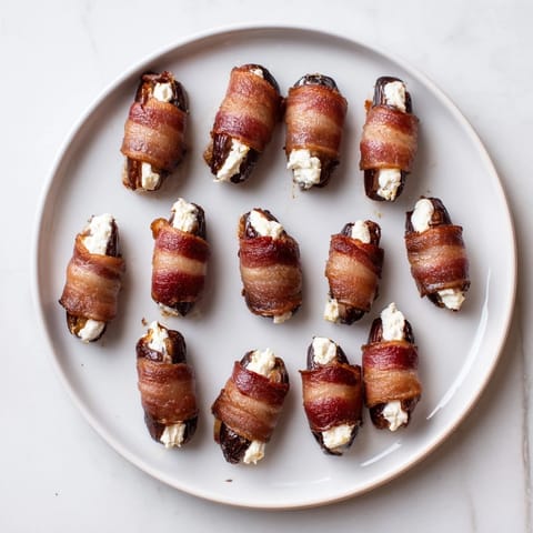 Bacon-Wrapped Dates Goat Cheese