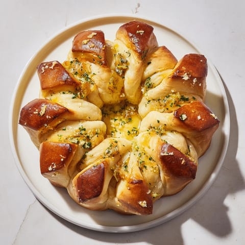 Star Shaped Garlic Bread