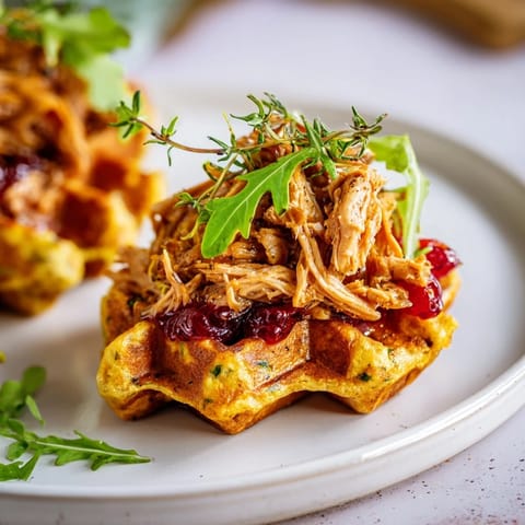 Stuffing Waffle Chicken Sliders