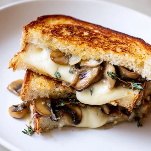Creamy Mushroom Grilled Cheese