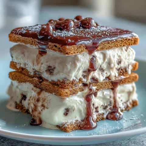 Vanilla Bean Frappuccino Ice Cream Sandwiches feature soft coffee cookies with creamy vanilla bean ice cream inside.