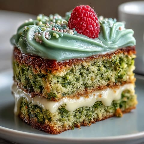 Vibrant mini matcha birthday cake, perfect for brunch smashing celebrations.