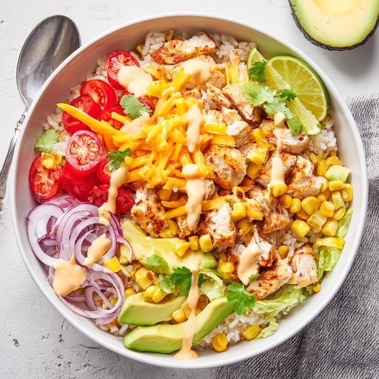 Golden, flaky fish in Cheesy Cajun Fish Taco Bowls, cheesy, garnished, and ready to eat.