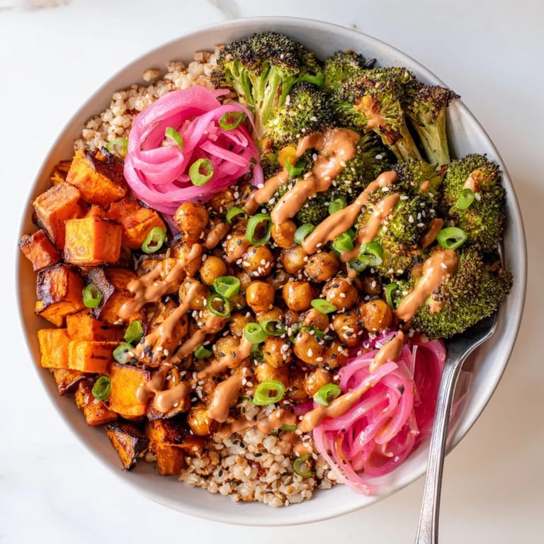Savory Bold Sauce Drizzle Bowls with miso-butter and gochujang-maple, perfect for meal prep.