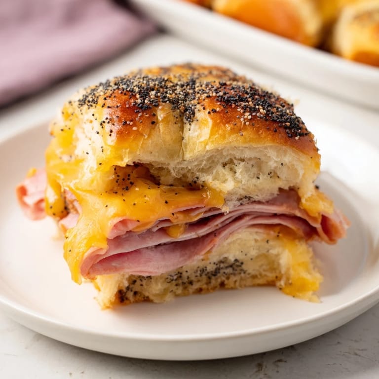 Warm, melty Budget-Friendly Ham & Cheese Sliders: a delicious and easy baked slider recipe for a quick meal.