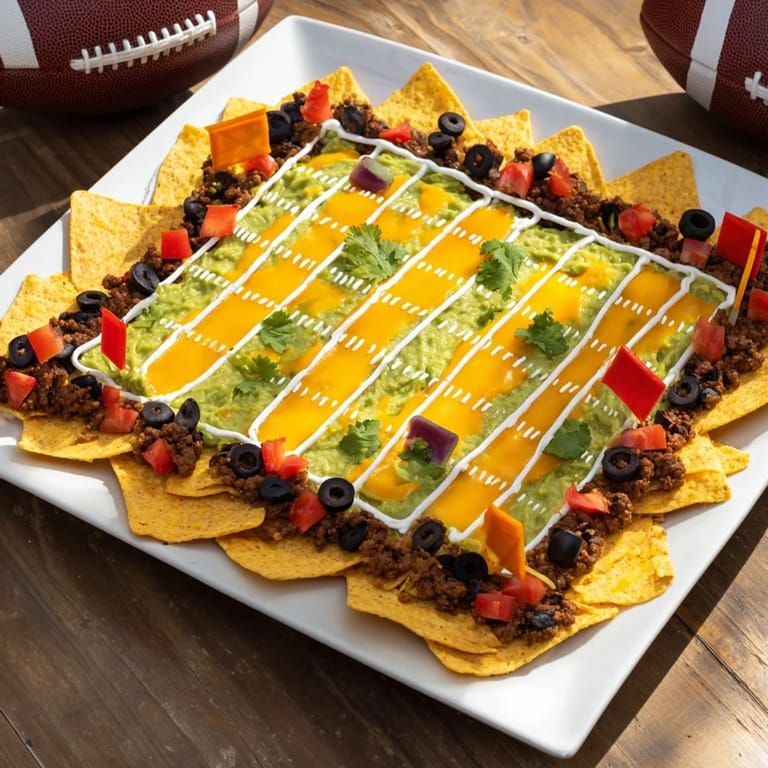 Enjoy a delicious Soccer Field Nacho Platter, complete with a guacamole field, ready in under an hour.