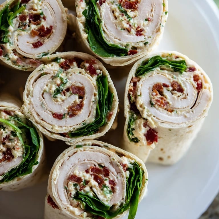 Delicious sun-dried tomato turkey roll-ups, sliced and ready to serve, packed with flavorful herbs and Italian ingredients.