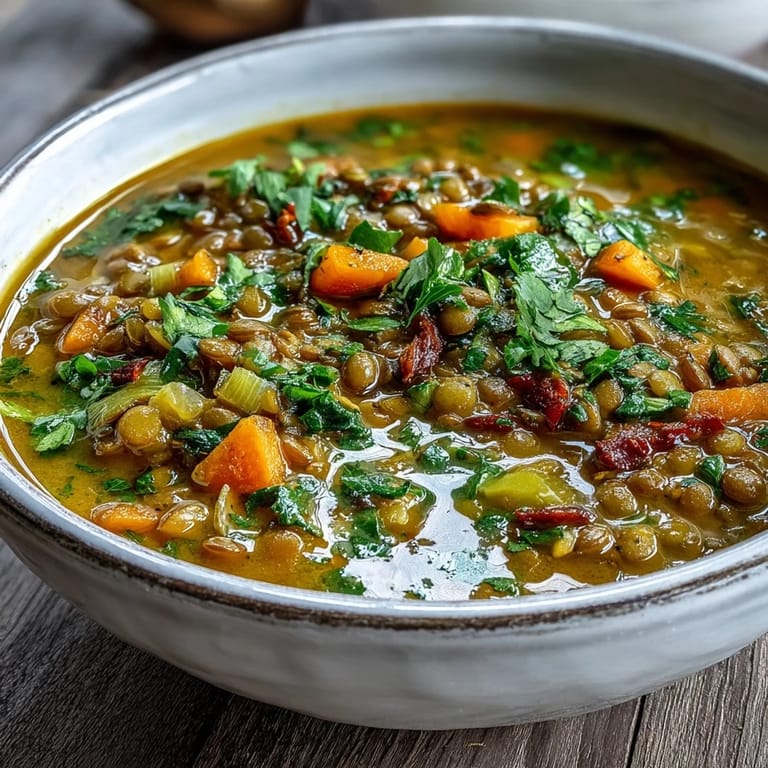 A rustic pot of simmering Mung Bean Soup featuring tender beans, carrots, and celery.