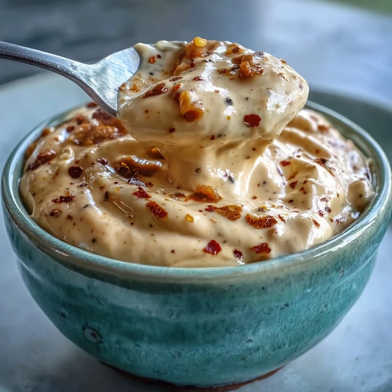 Homemade Southwest Ranch Sauce with a bold, zesty consistency, featuring hints of paprika and cumin spices.