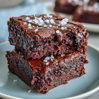 1. Fudgy sourdough discard brownies topped with flaky sea salt for a sweet-salty contrast in every bite.
