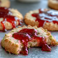Spooky Halloween sugar cookies with red icing drips mimicking vampire bite marks for a creepy treat.  